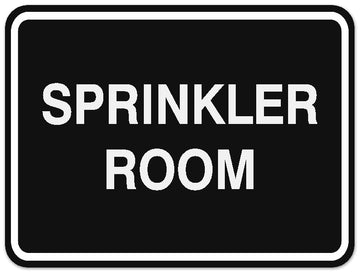 Signs ByLITA Classic Framed SPRINKLER ROOM Door or Wall Sign Durable ABS Plastic | Laser Engraved | Easy Installation | Elegant Design